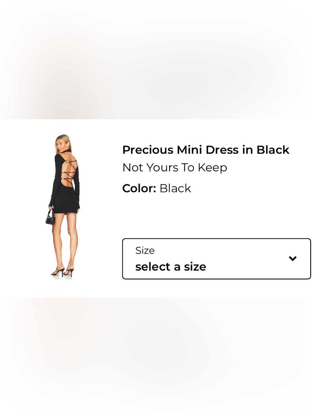 Not Yours To Keep “precious mini dress”